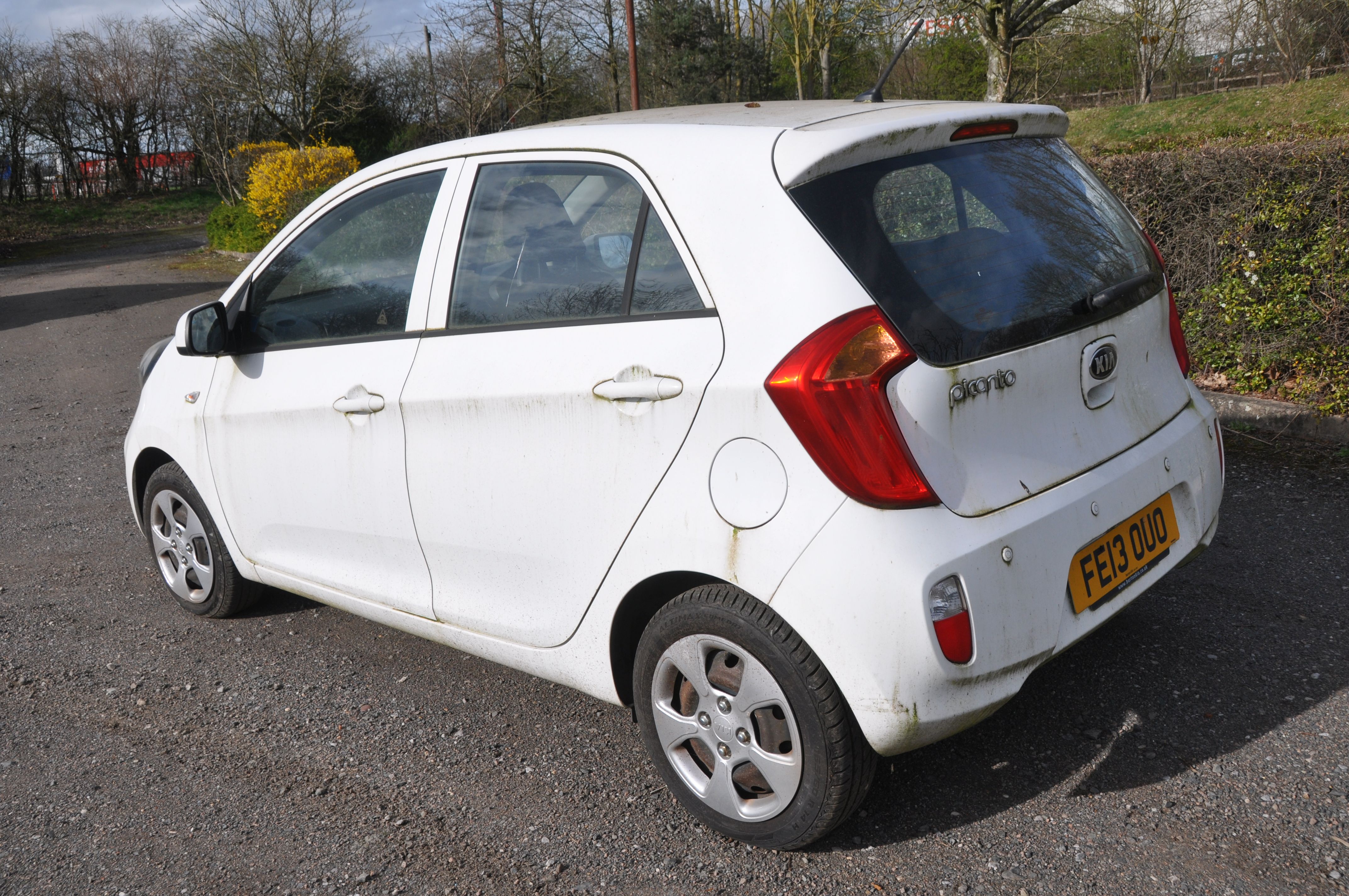 A 2013 KIA PICANTO 5 DOOR HATCHBACK in white, first registered 23/03/2013 under number FE13 OUO, - Image 4 of 8