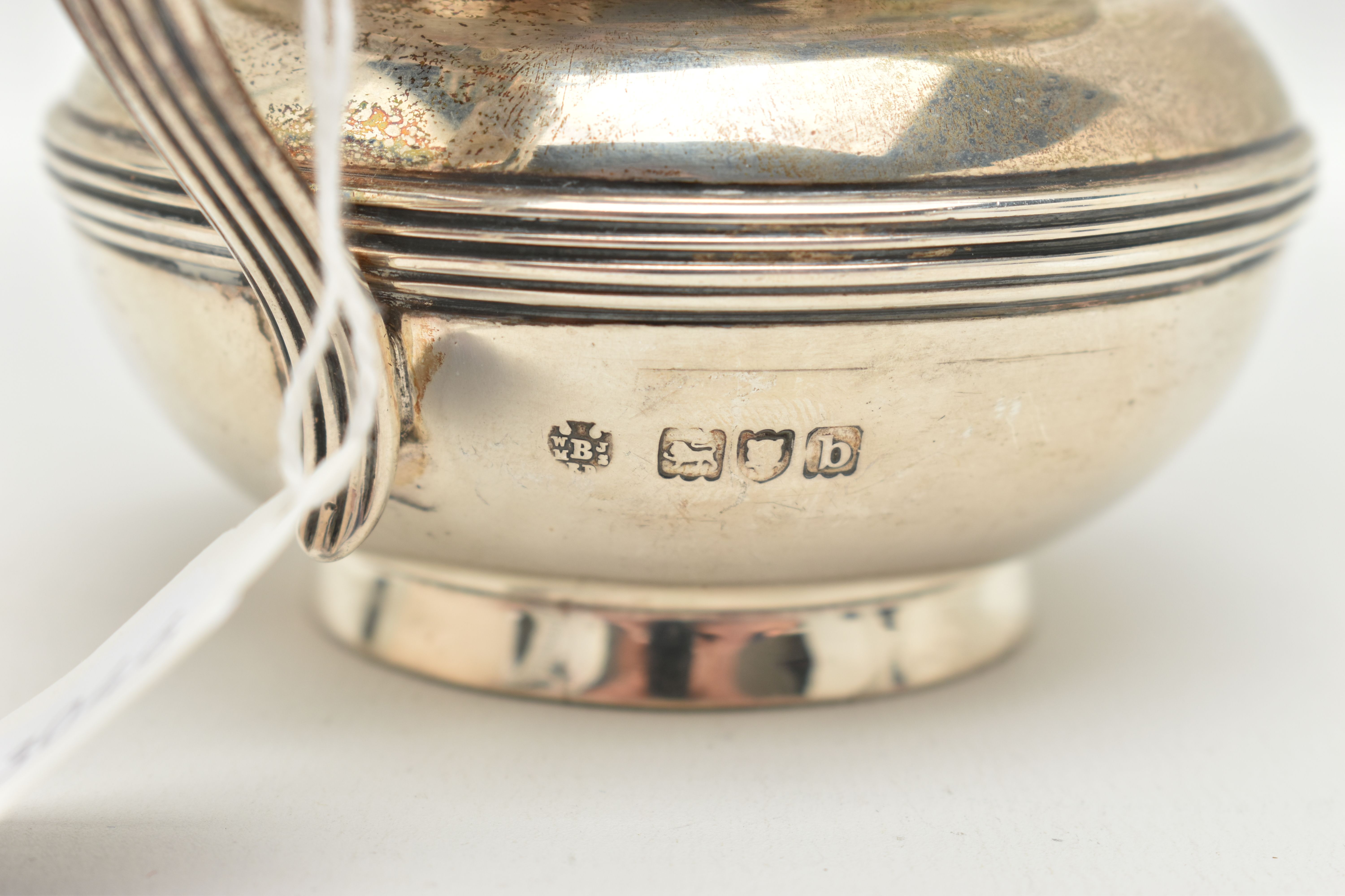 A LATE VICTORIAN CREAM JUG, baluster silver cream jug with acanthus detail to the scrolled handle, - Image 7 of 7