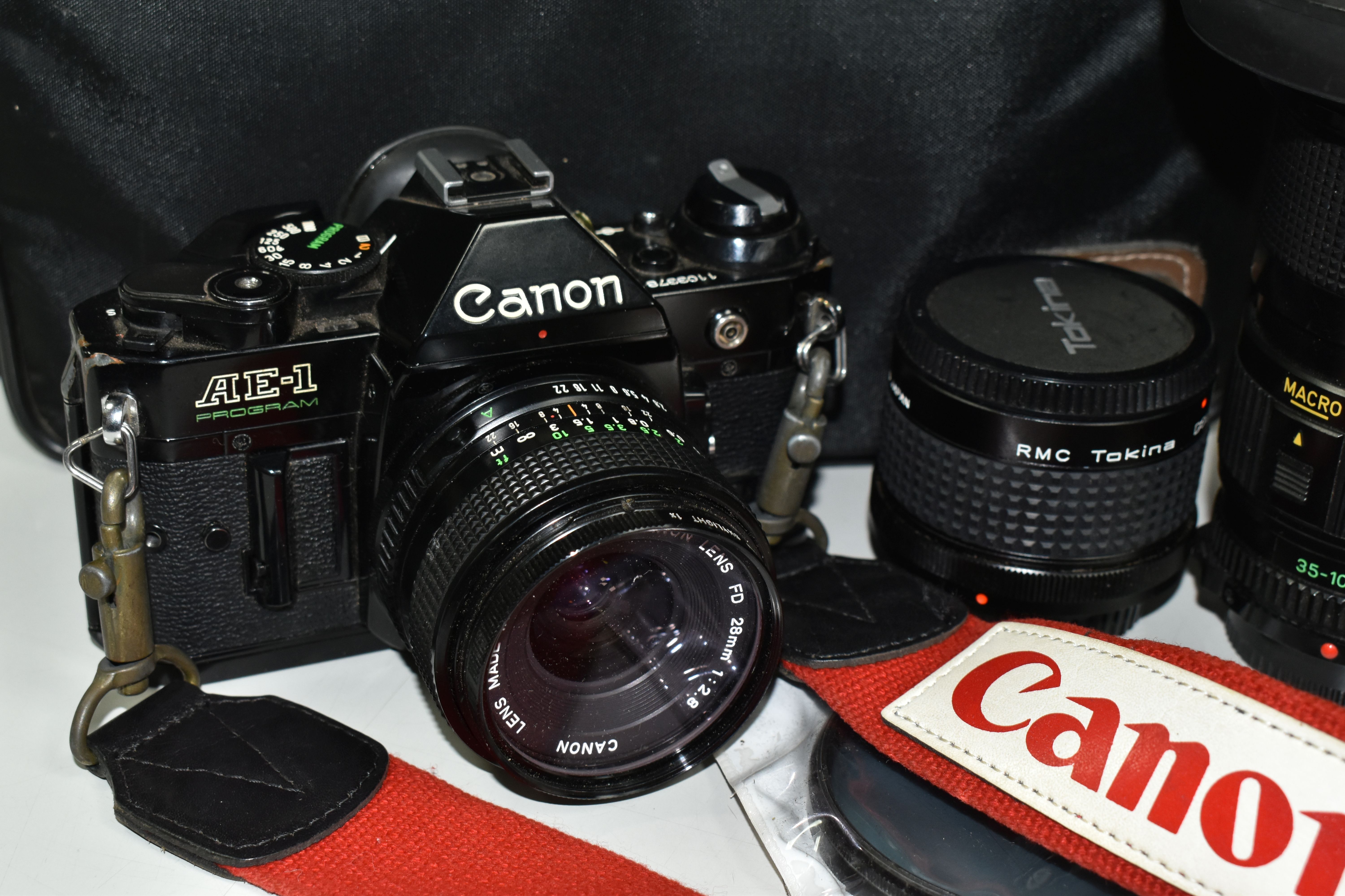 CANON PHOTOGRAPHIC EQUIPMENT ETC, comprising a Canon AE-1 Program 35mm SLR camera body, Canon 35-105 - Image 4 of 4