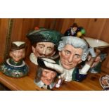 A COLLECTION OF ROYAL DOULTON CHARACTER JUGS, to include 'Dick Turpin', 'Apothecary', 'The