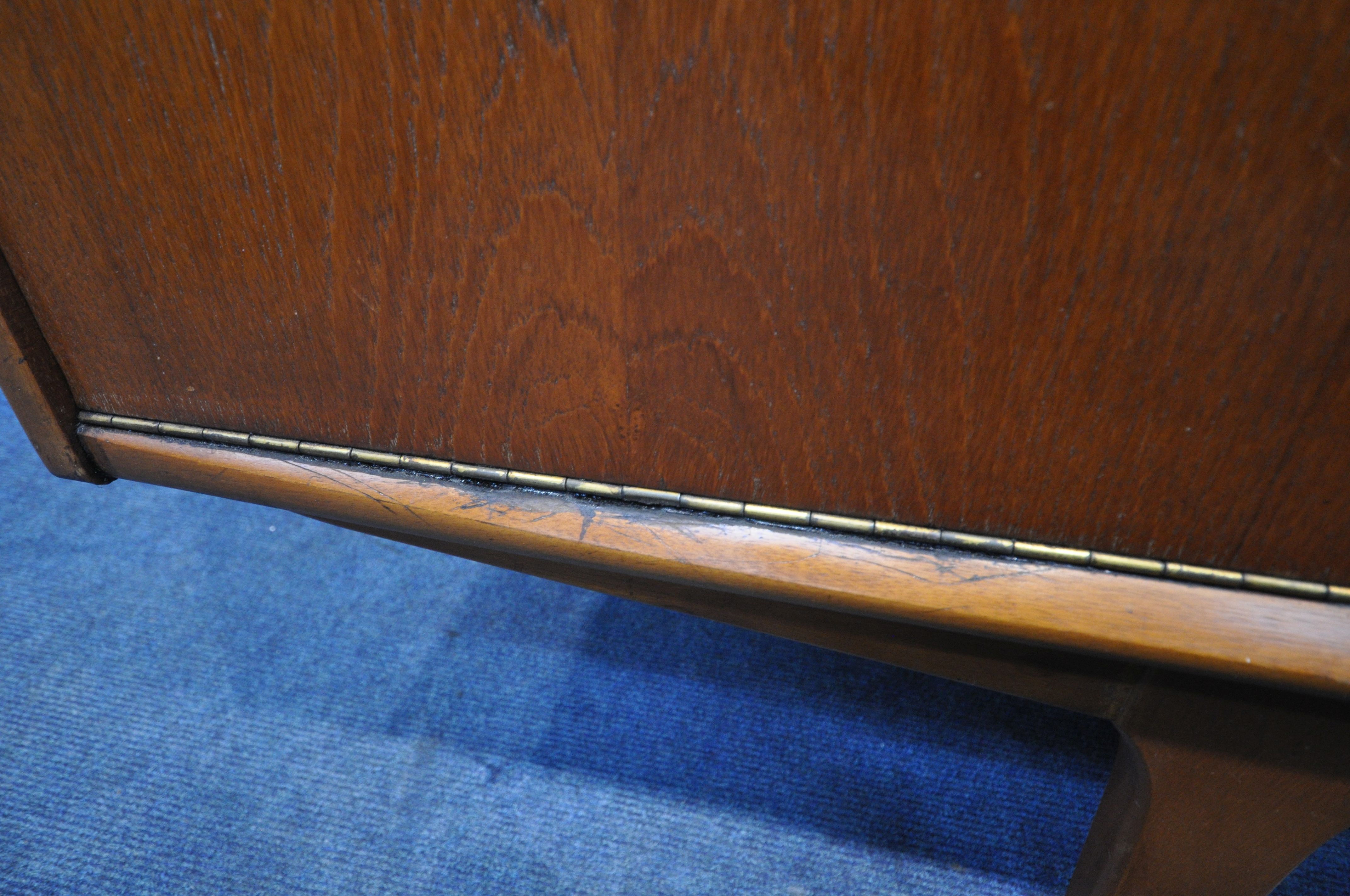 A MID CENTURY JENTIQUE TEAK SIDEBOARD, with three drawers, two cupboard doors and a fall front door, - Image 5 of 6