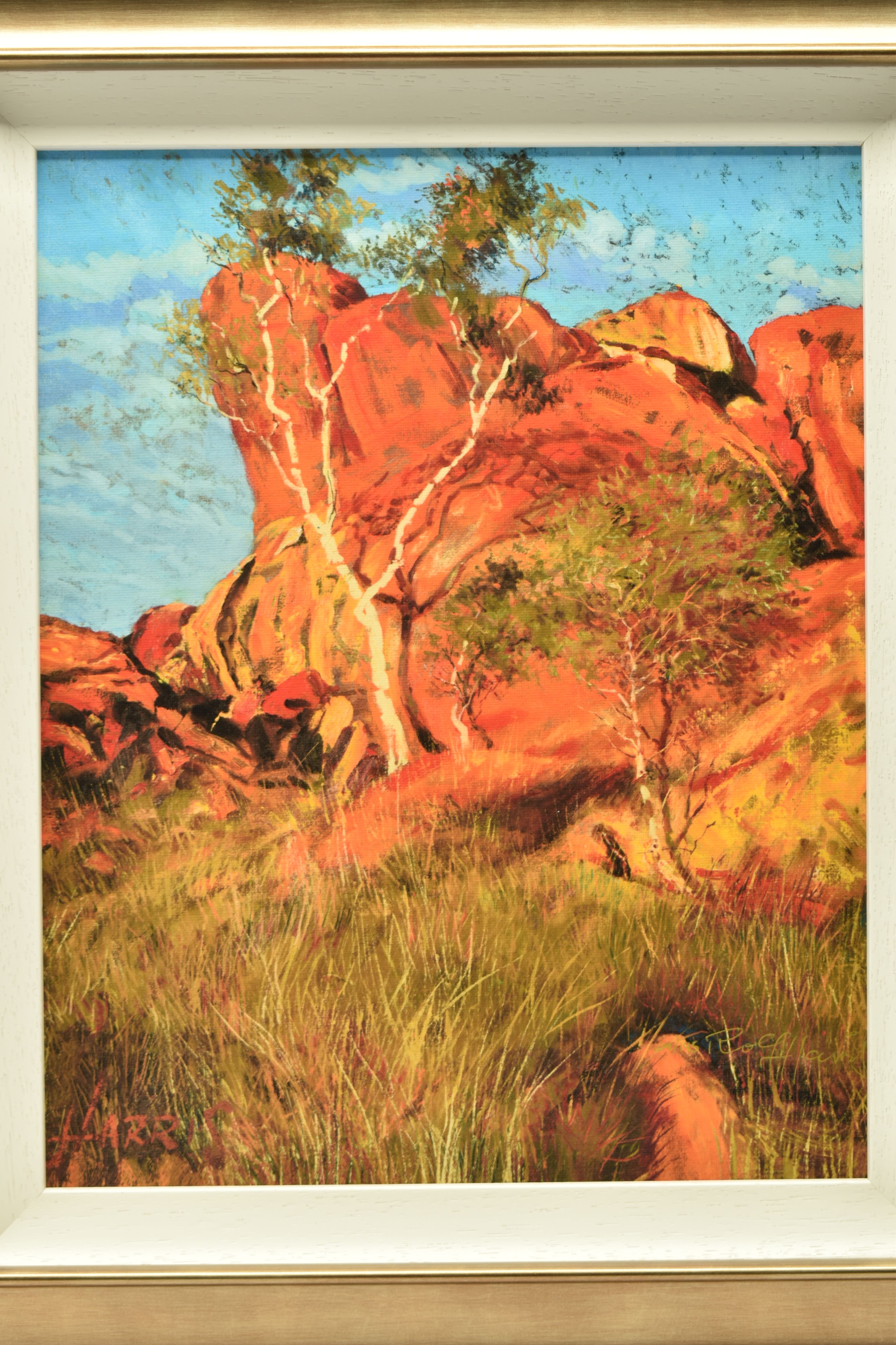 ROLF HARRIS (AUSTRALIA 1930-2023) 'SUN ON DEVIL'S MARBLES', a limited edition print on canvas - Image 2 of 6