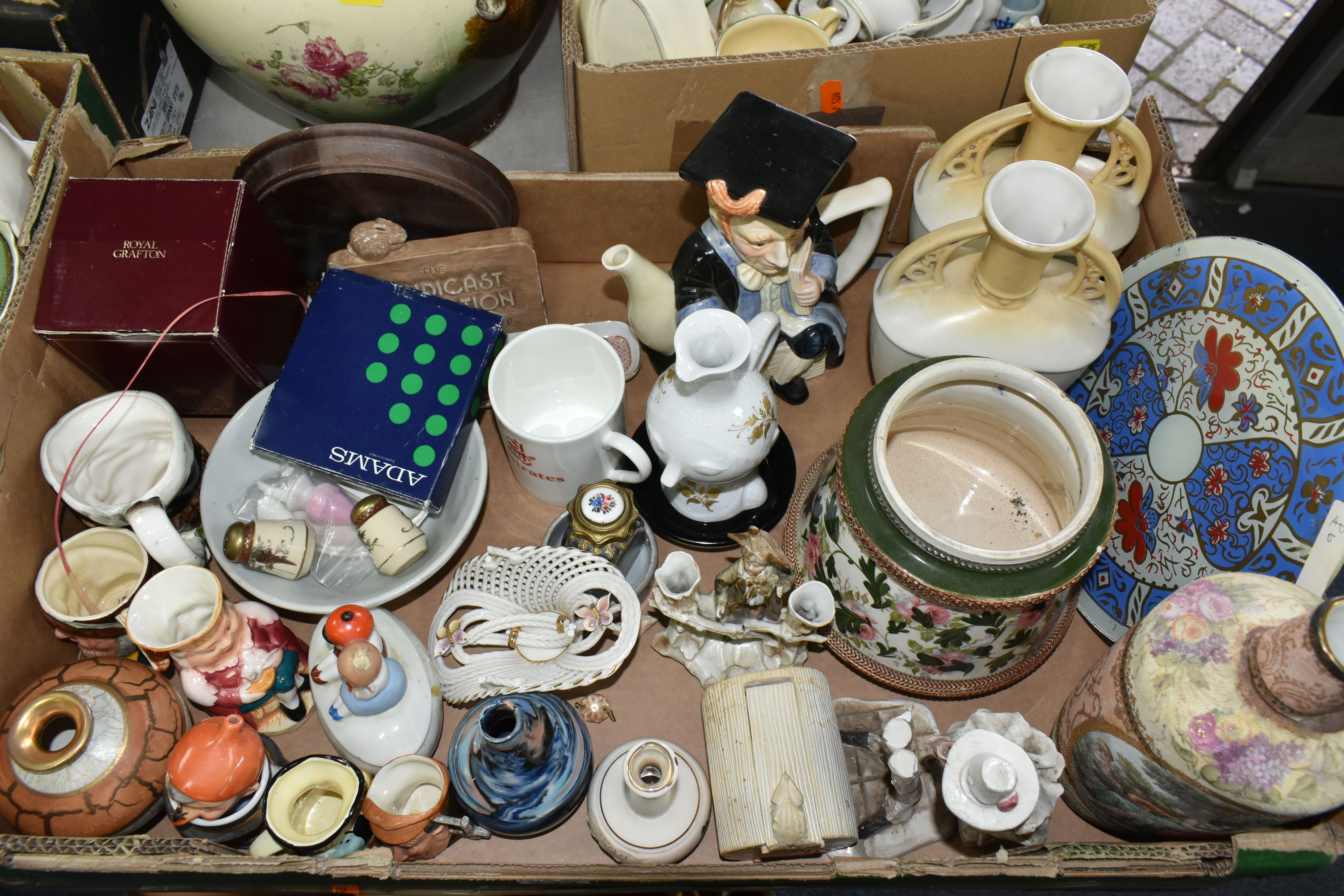 SIX BOXES AND LOOSE CERAMICS, including a Rosenthal Classic Rose face jug, a pair of Japanese - Image 2 of 10