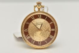 A MOERIS OPEN FACE POCKET WATCH, the decorative face with Roman numerals, face stamped Moeris