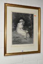 JOHN EVERETT MILLAIS (1829-1896) 'LITTLE MISS MUFFETT', an engraving depicting a young girl, bears a
