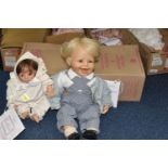 FIVE BOXED ZAPF CREATION DESIGNER AND COLLECTION DOLLS, comprising 'Herzchen Bube' and 'Herzchen