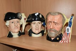 THREE ROYAL DOULTON LIMITED EDITION DOUBLE SIDED CHARACTER JUGS, comprising two from 'The