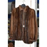 A 1980'S LADIES MINK FUR JACKET, made in England, approximate size UK 12/14 (1) (Condition Report: