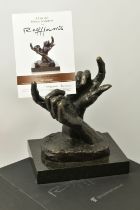 ROLF HARRIS (AUSTRALIAN 1931) 'INTUITION' a limited edition bronze sculpture of a pair of hands