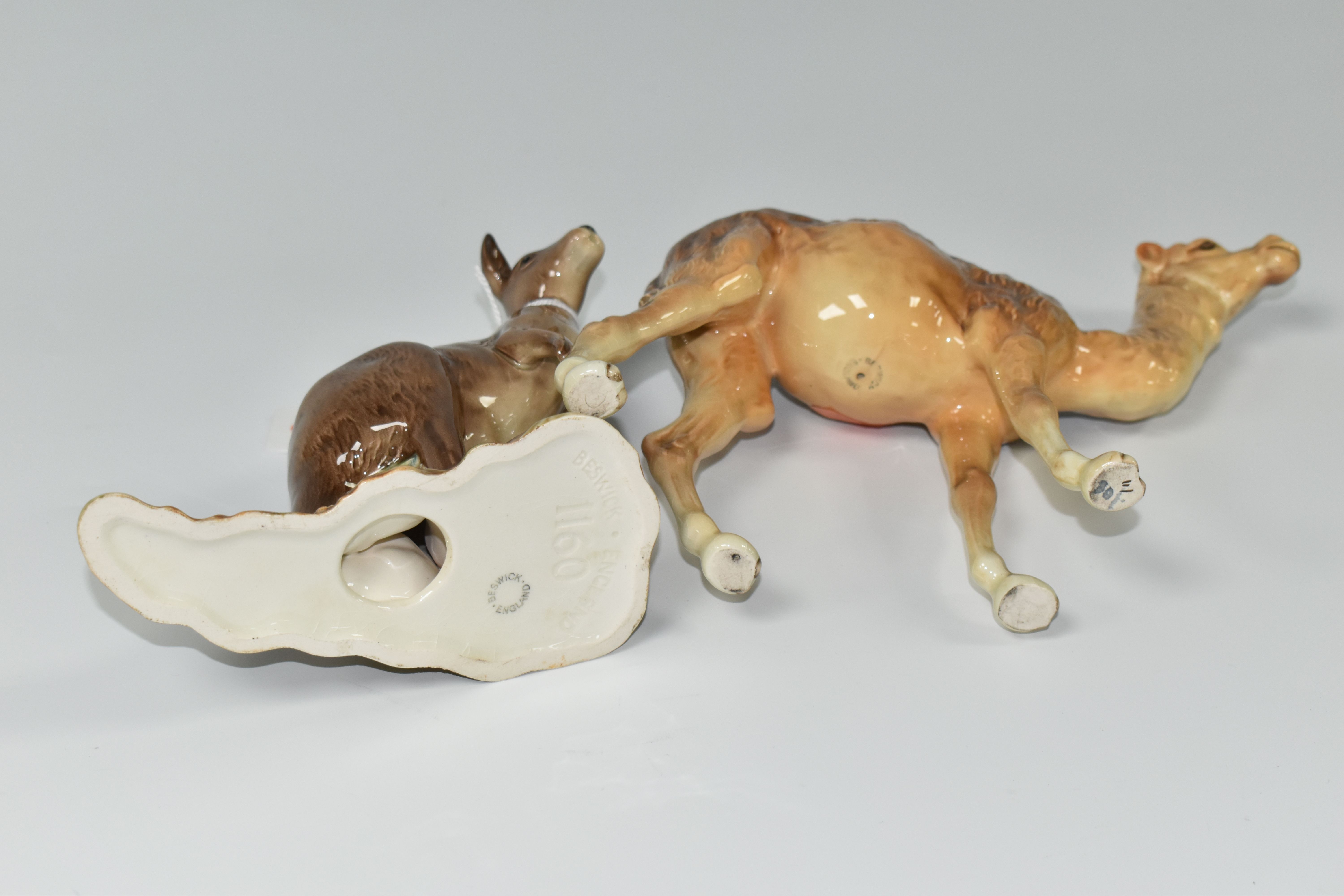 TWO BESWICK ANIMALS, comprising a Kangaroo 1160 and Camel 1044 (2) (Condition Report: a small chip - Image 5 of 5