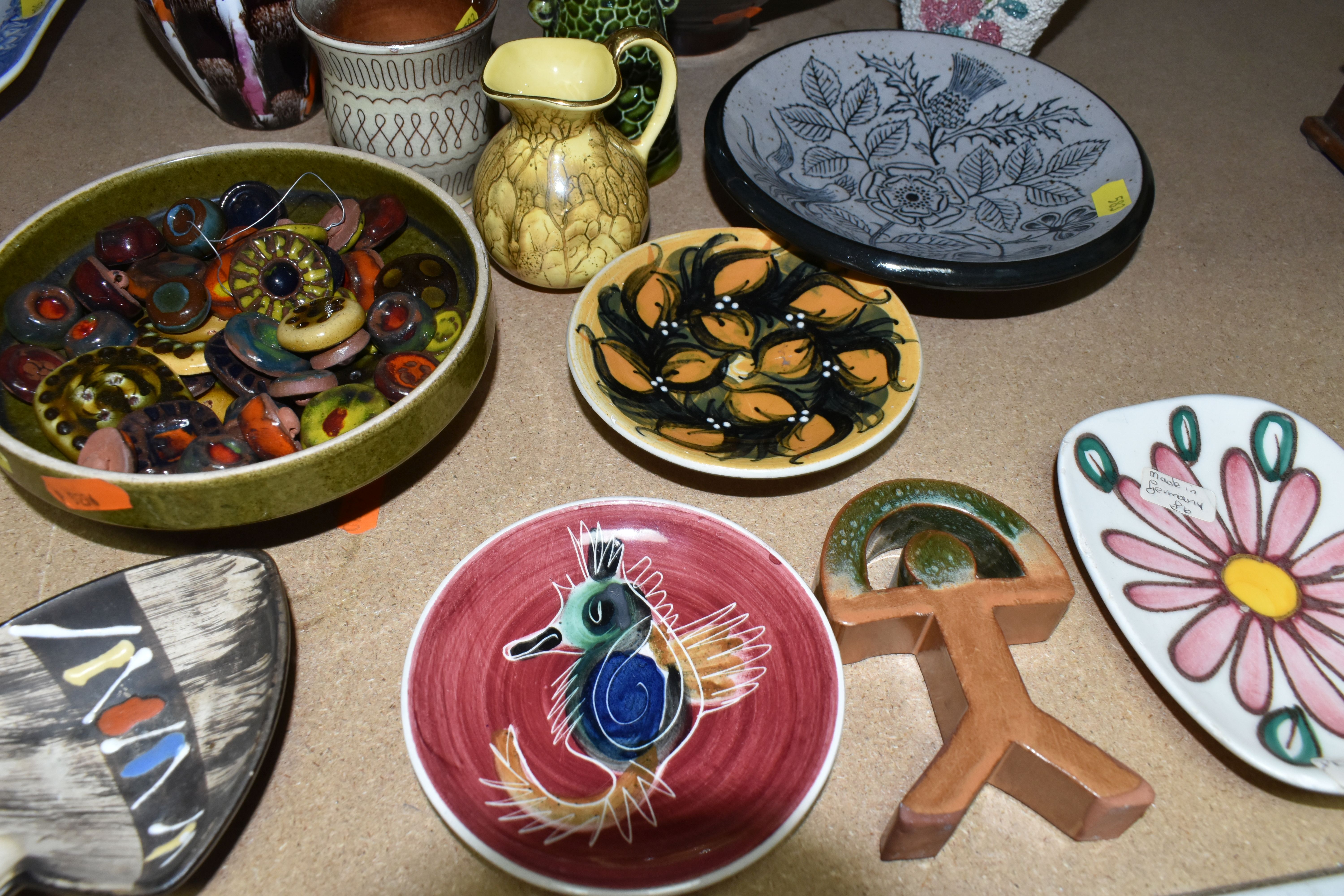 A GROUP OF LATE 19TH CENTURY CERAMICS AND STUDIO POTTERY, ETC, including glazed terracotta - Image 2 of 5