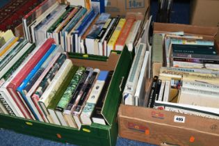 THREE BOXES OF HARDBACK AND PAPERBACK BOOKS, including art, drawing, painting, woodwork, novels,