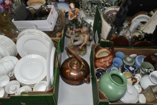 SIX BOXES AND LOOSE CERAMICS AND GLASSWARE, to include a Royal Doulton 'John Barleycorn' character