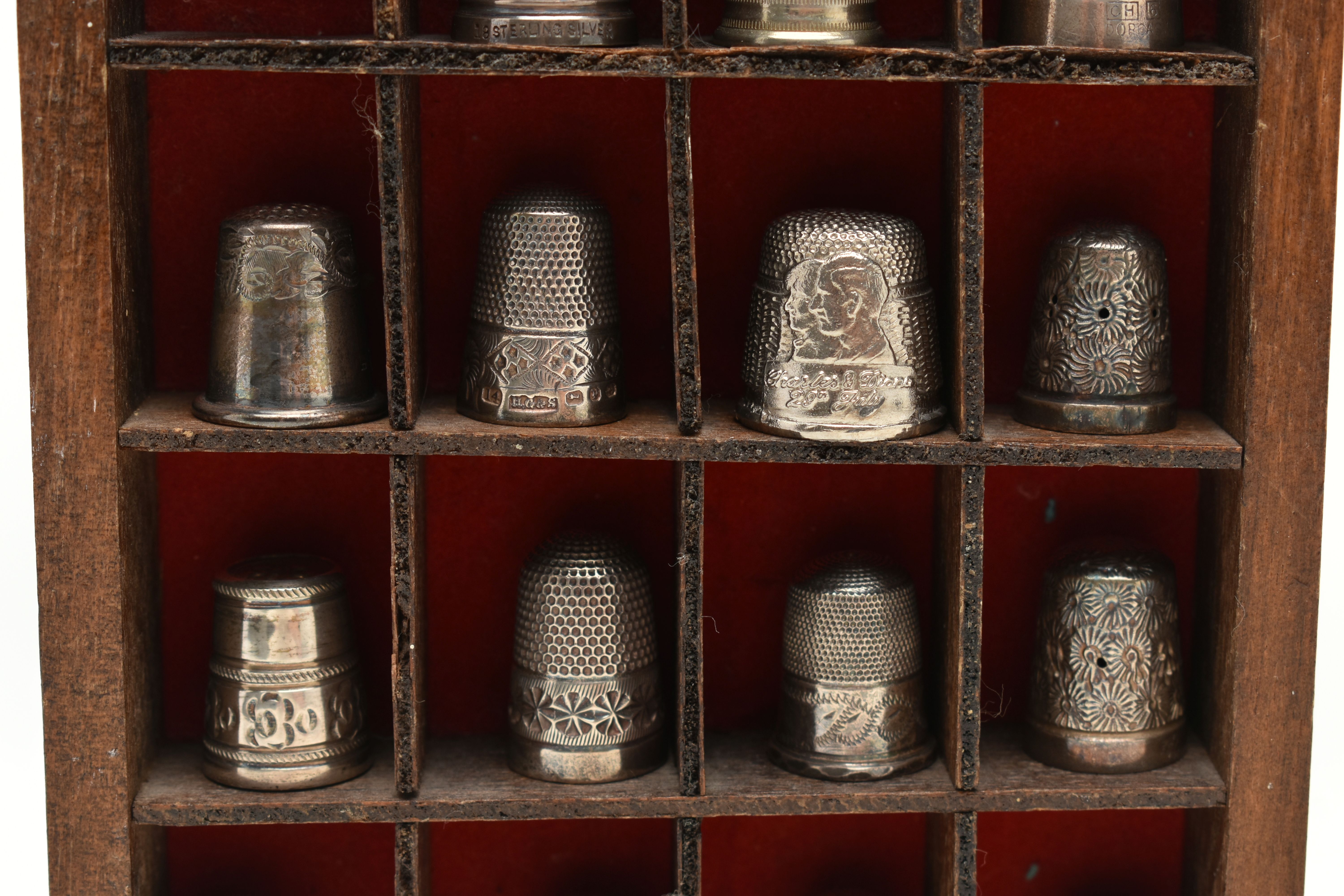 FOURTEEN SILVER THIMBLES AND OTHERS, two hallmarked 'Charles Horner' Chester, twelve with full - Image 3 of 6