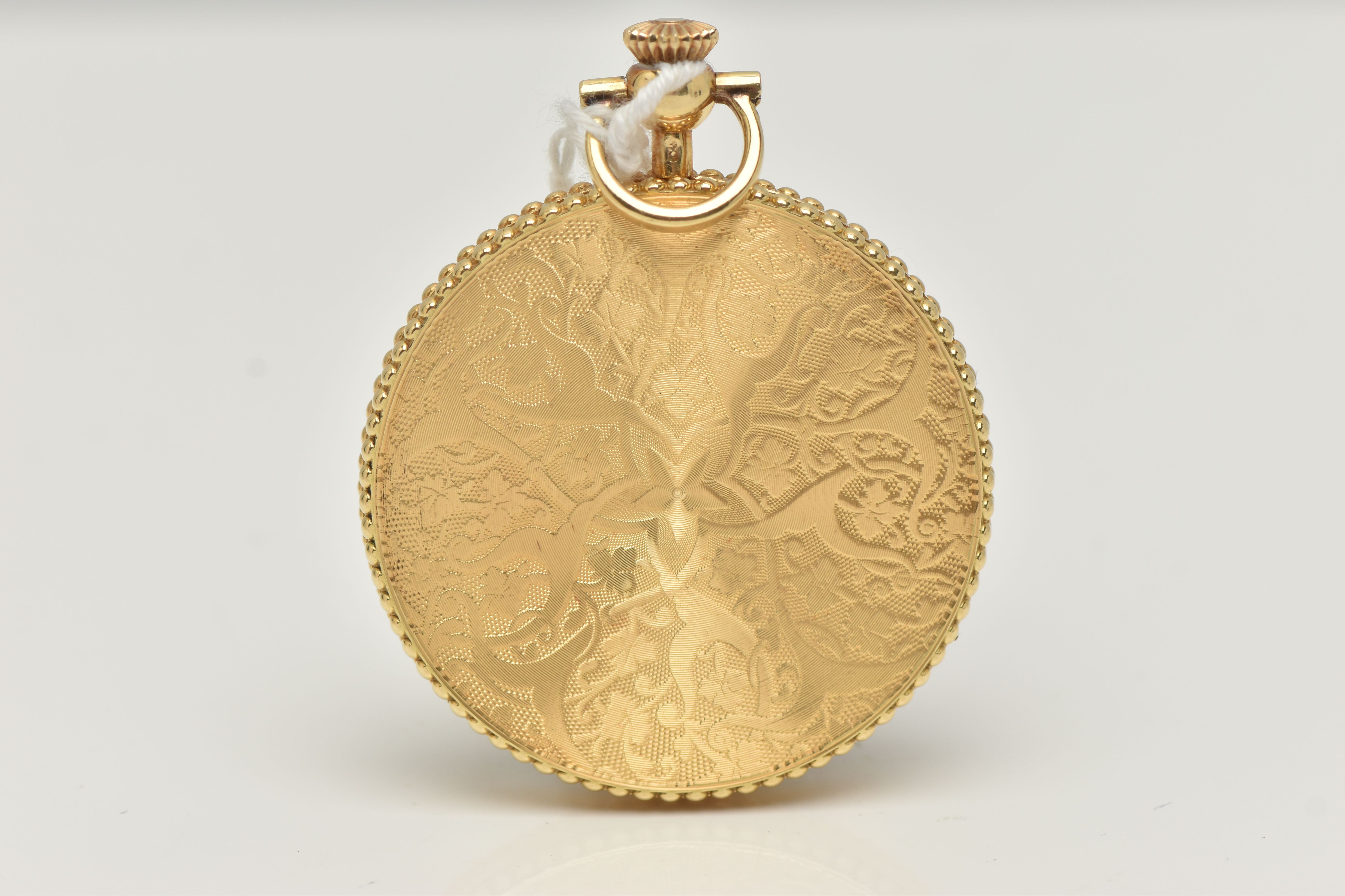 A MOERIS OPEN FACE POCKET WATCH, the decorative face with Roman numerals, face stamped Moeris - Image 2 of 3