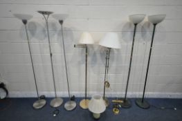 A SELECTION OF LIGHTING, to include a Dar lighting standard lamp, a pair of green BHS standard