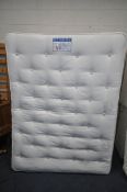 A HYPNOS 5FT DIVAN BED AND MATRESS (condition report: could use a clean, some stains to mattress,
