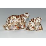 TWO ROYAL CROWN DERBY IMARI PAPERWEIGHTS, comprising 'Bengal Tiger', height 13cm, introduced 1994-