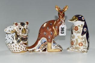 A GROUP OF THREE ROYAL CROWN DERBY IMARI PAPERWEIGHTS, comprising three Royal Crown Derby