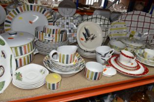 A QUANTITY OF MIDWINTER DINNER WARE, over fifty pieces, patterns comprising Salad Ware, Plant