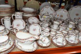 A ONE HUNDRED AND THIRTY FOUR PIECE MINTON A4807 'MINTON ROSE' DINNER SERVICE, mainly late