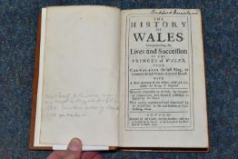 CARADOC of Lhancarvan, THE HISTORY OF WALES, Comprehending the Lives and Succession Of The Princes