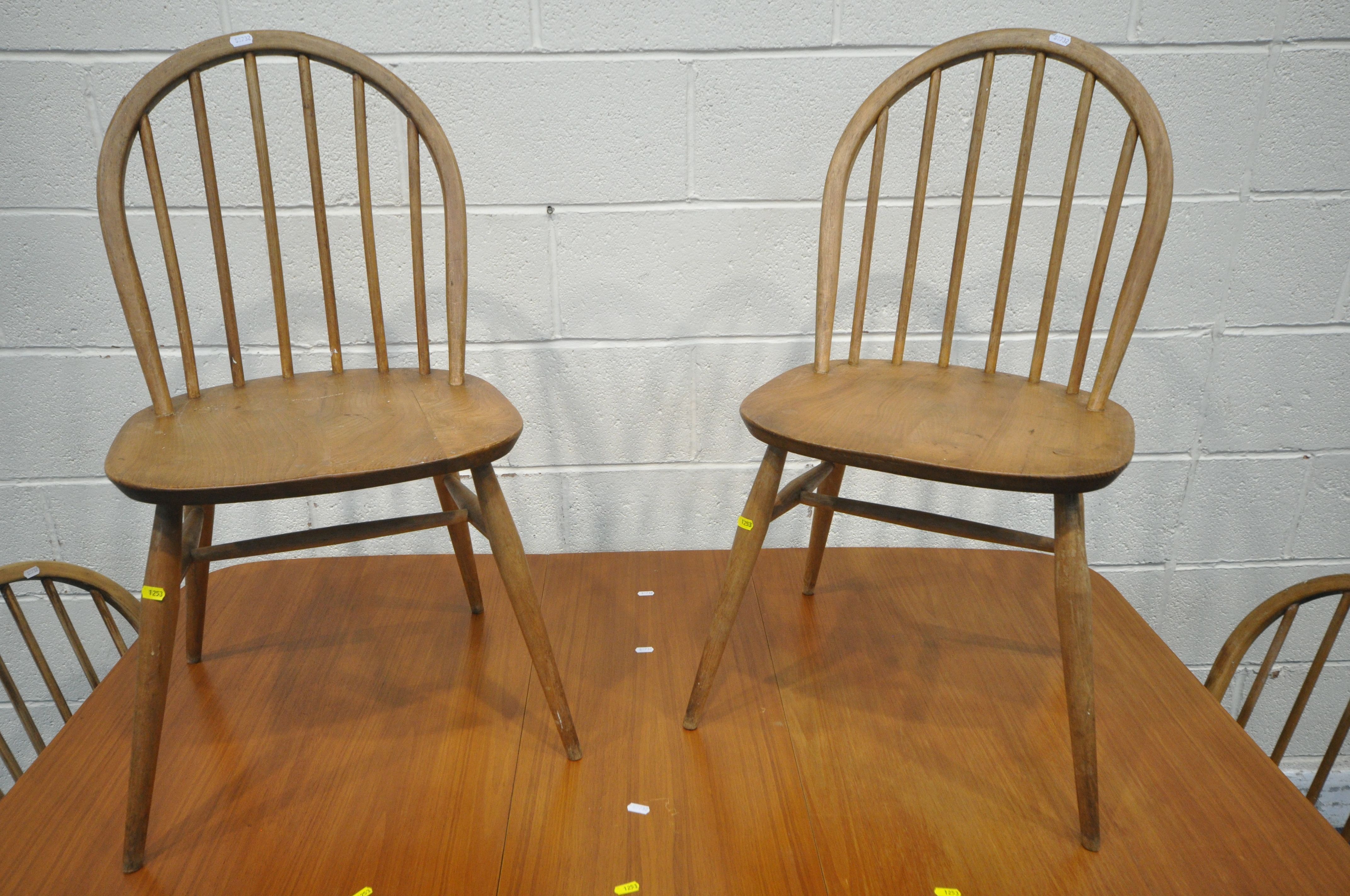 A MID CENTURY TEAK DROP LEAF TABLE, open width 150cm x closed width 34cm x depth 83cm x height 73cm, - Image 2 of 4