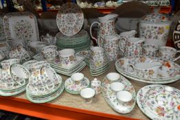 A ONE HUNDRED AND TWENTY ONE PIECE MINTON HADDON HALL DINNER SERVICE, comprising a meat plate, a