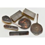 ASSORTED SILVER ITEMS, to include two silver lined engine turned pattern, rectangular clothes