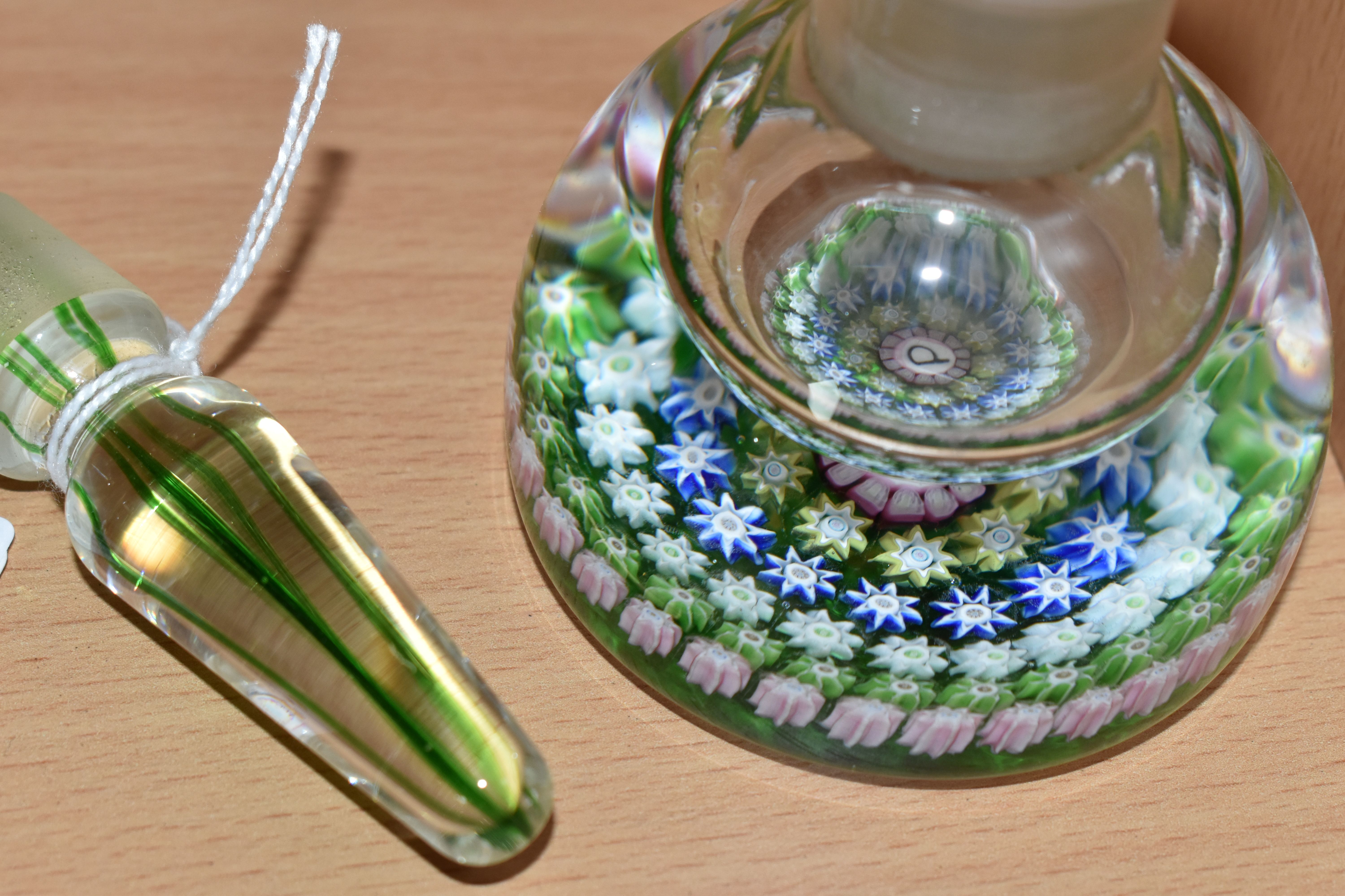 A COLLECTION OF GLASS PAPERWEIGHTS, comprising a Whitefriars Millefiori commemorative Silver - Image 6 of 7