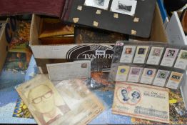 ONE BOX OF EPHEMERA to include a large collection of Cigarette Cards from Will's, John Player and