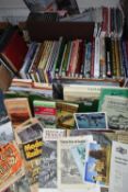 TWO BOXES OF BOOKS & EPHEMERA, mostly on the subjects of Railways, lines, companies and railway