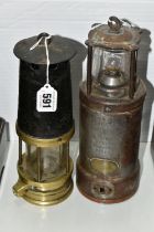 AN OLDHAM & SON 'THE OLDHAM' TYPE C MINERS SAFETY LAMP, with a Johnson, Clapham & Murphy MT3