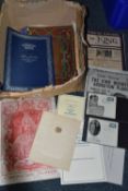 A BOX OF ROYALTY RELATED EPHEMERA, to include a programme from Buckingham Palace dated 'Friday