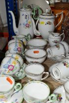 A SHELLEY 'WILD FLOWERS' COFFEE SET AND AN EDWARDS AND BROWN COFFEE SET, the fifteen piece Shelley