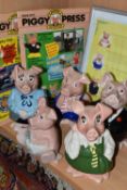 A FAMILY OF FIVE WADE 'NATWEST' PIGGIES, comprising Sir Nathaniel Westminster, Lady Hilary