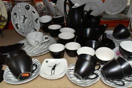 A COLLECTION OF MIDWINTER TEAWARE, comprising a Ridgeway 'Homemaker' pattern dinner plate (chipped),