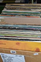 TWO BOXES OF LP RECORDS, approximately ninety LP records, artists include The Rolling Stones, The