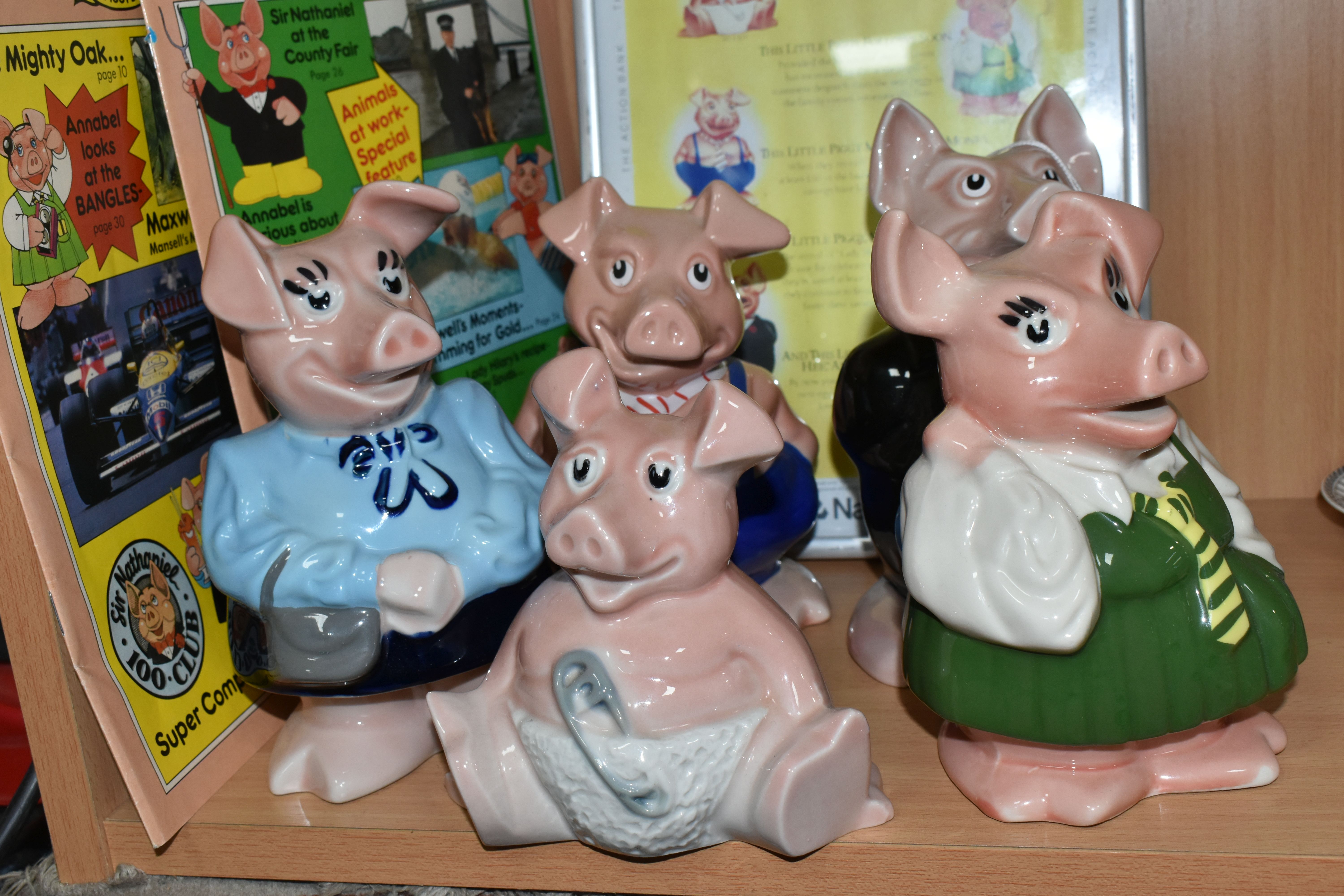 A FAMILY OF FIVE WADE 'NATWEST' PIGGIES, comprising Sir Nathaniel Westminster, Lady Hilary - Image 2 of 5