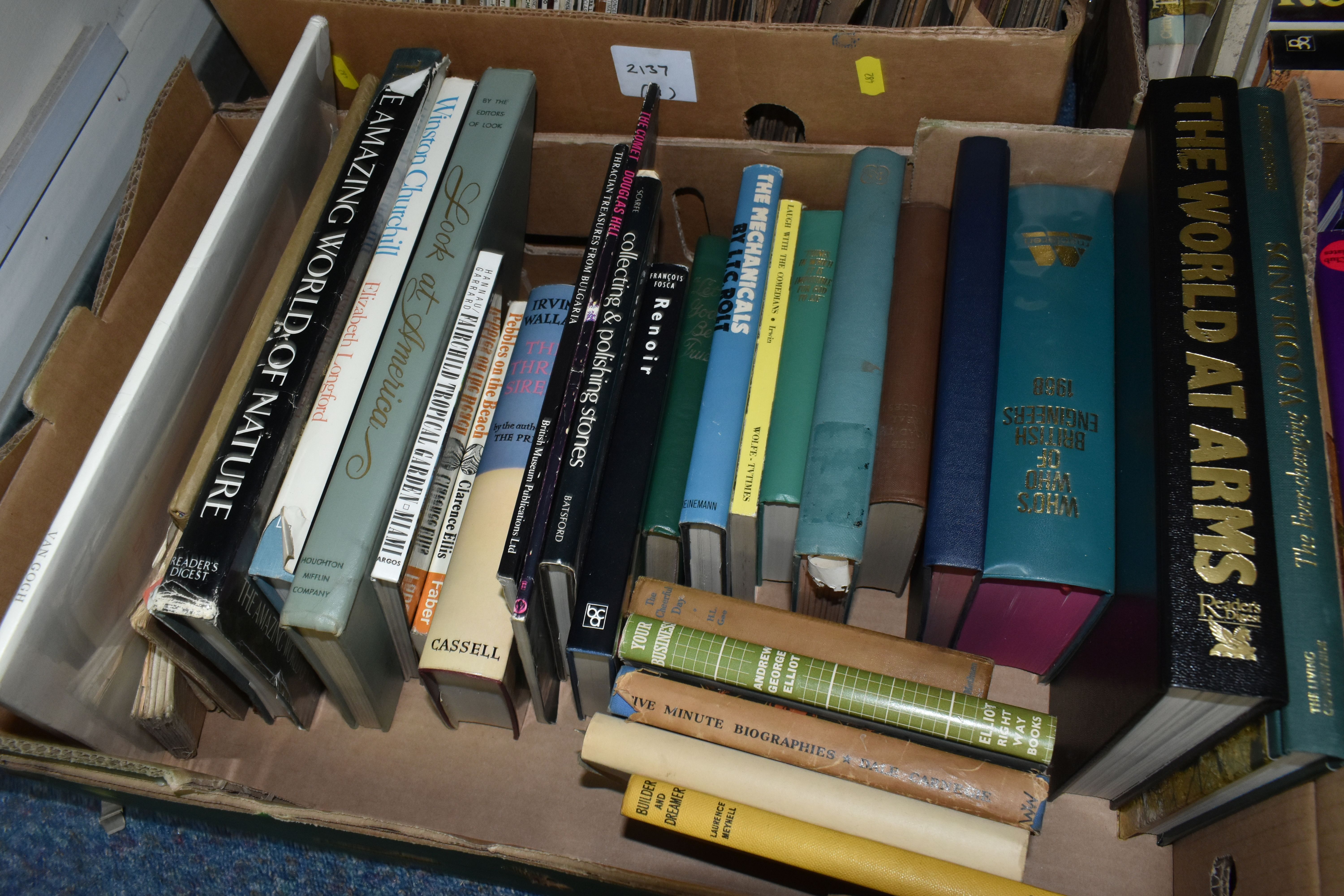 FIVE BOXES OF BOOKS, RECORDS & EPHEMERA containing approximately seventy-five miscellaneous titles - Image 5 of 6