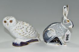TWO ROYAL CROWN DERBY IMARI PAPERWEIGHTS, comprising 'Snowy Owl', date cypher 2005 and 'Starlight