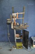 A VINTAGE MYFORD A5 LATHE on a bespoke stand with an 18in bed length, an end mill attachment, a four