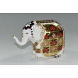 ONE ROYAL CROWN DERBY IMARI PAPERWEIGHT, 'Indian Elephant', height 5.5cm, date cypher 1997, silver