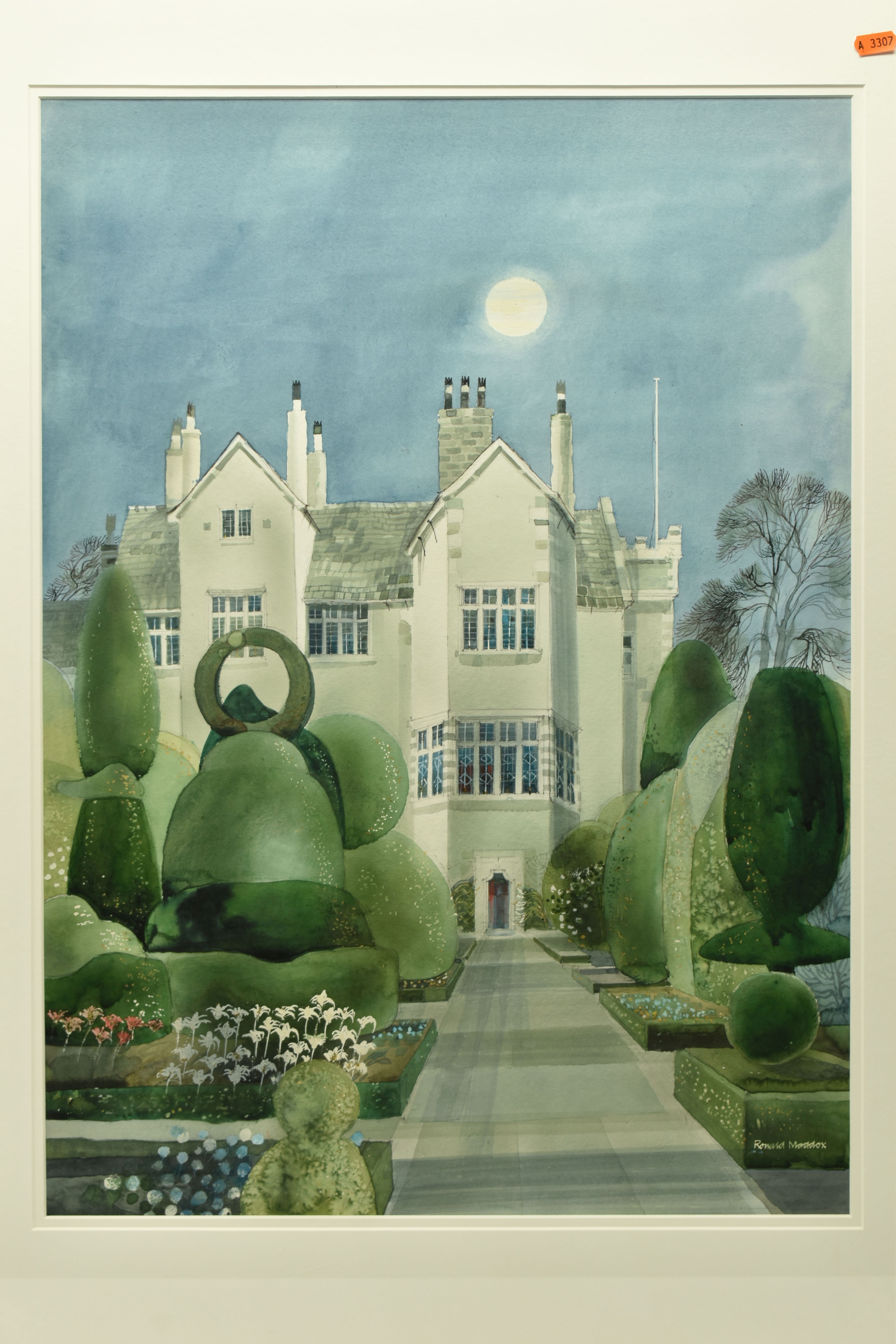 RONALD MADDOX (1930-2018) 'TOPIARY GARDEN , LEVENS HALL', a depiction of the Elizabethan house and - Image 2 of 13