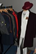 SEVENTEEN ITEMS OF GENTLEMEN'S CLOTHING AND A HAT, comprising two navy blue Jaeger 100% wool over