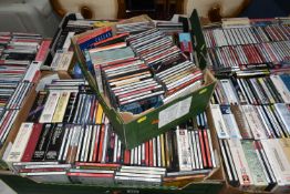 SIX BOXES OF CDs containing several hundred Classical Music compact discs including box sets (6