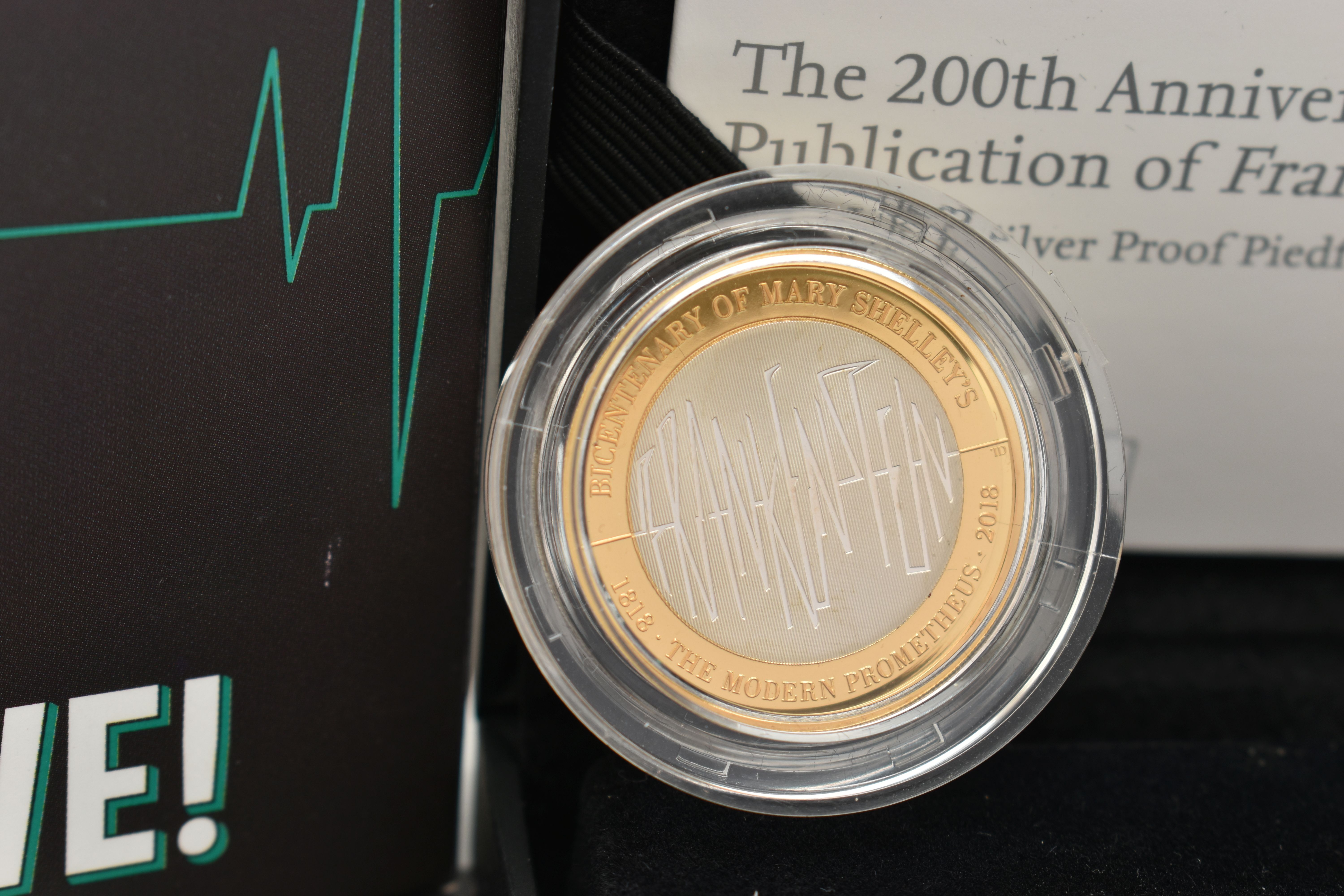 A PARCEL CONTAINING A ROYAL MINT (Mary Shelley's) FRANKENSTEIN PIEDFORT SILVER PROOF £2 COIN, - Image 2 of 5