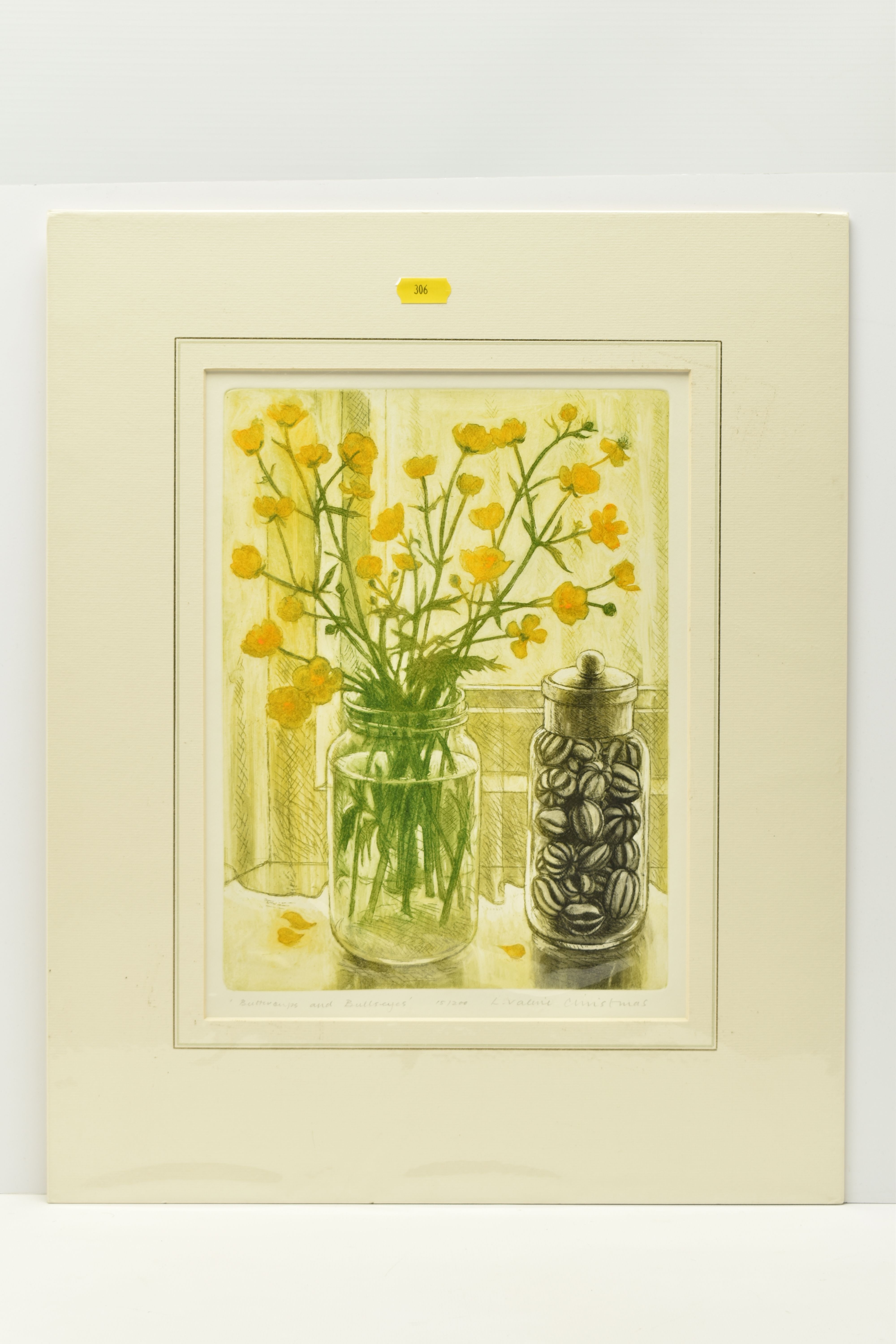 L. VALERIE CHRISTMAS (CONTEMPORARY) TWO LIMITED EDITION AQUATINT ETCHINGS, 'Buttercups and - Bild 4 aus 7