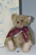 A STEIFF LIMITED EDITION 'QVC YEAR 2012' TEDDY BEAR, with box, pale cinnamon mohair 'fur' with beige