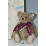 A STEIFF LIMITED EDITION 'QVC YEAR 2012' TEDDY BEAR, with box, pale cinnamon mohair 'fur' with beige